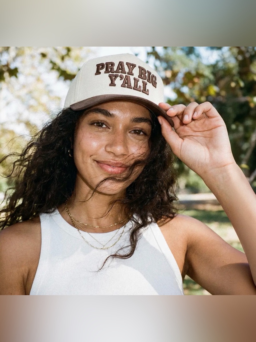 PRAY BIG Y'ALL  Embroidered Trucker Style Hat by 
C. C, Snap Back NWT